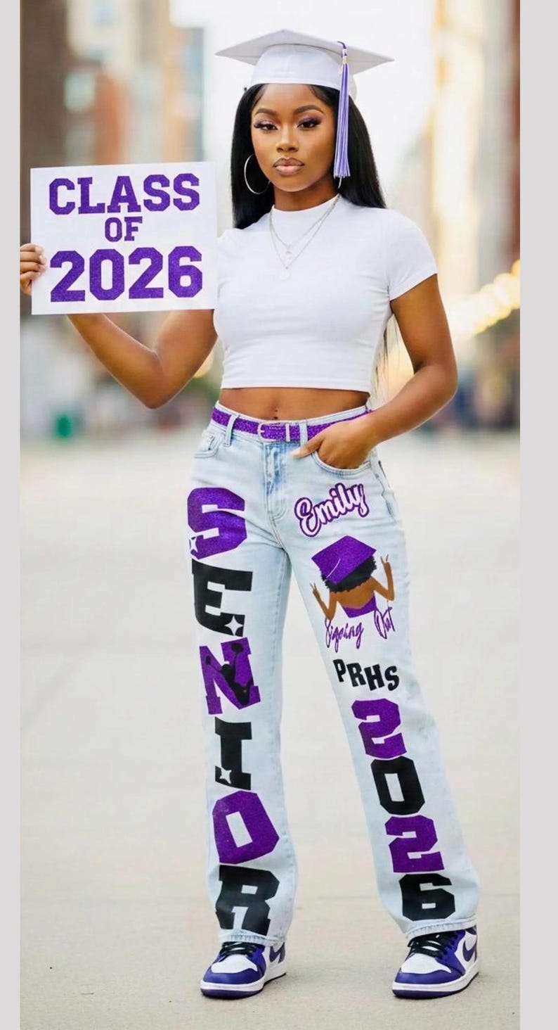 Custom Senior Jeans | Class of 2026 image 3