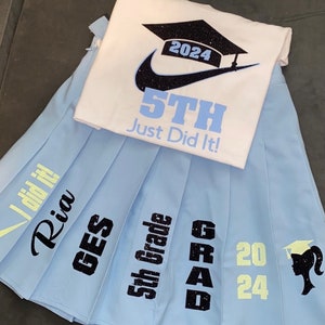 Graduation skirt set| elementary graduation|5th grade skirt set| class of 2025
