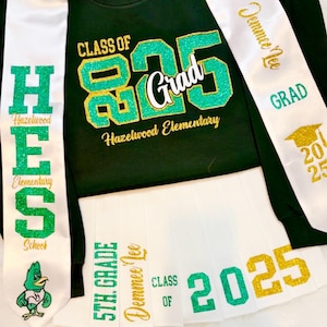 Personalized Senior Graduation 2025 Skirt| Set| Graduation Gift 2025| Graduation Outfit| SENIOR 2025| Graduation Stole |8TH |5th grade grads