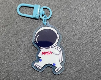 Cartoon Astronaut Acrylic Keychain