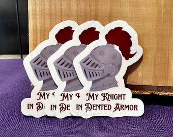 Knight in Dented Armor Sticker