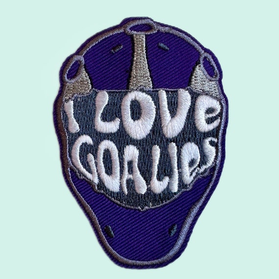 I Love Goalies Iron on Patches