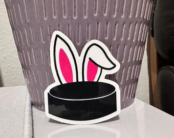Puck Bunny Hockey Sticker
