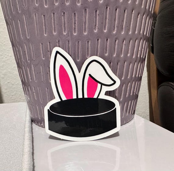 Puck Bunny Hockey Sticker