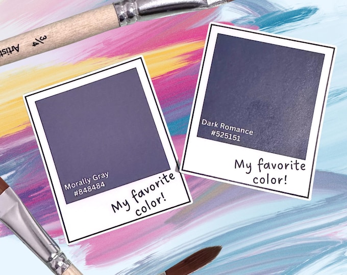 Featured listing image: Shades of Romance Reader Paint Swatch Stickers