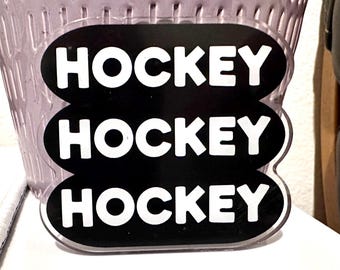 Hockey hockey hockey jumbo hair clip