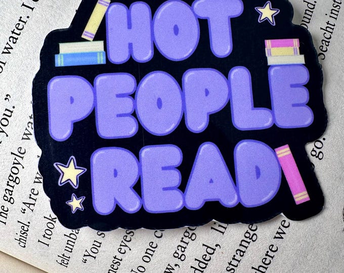 Featured listing image: Hot People Read Glossy Vinyl Sticker