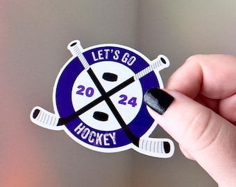 Let’s Go Hockey logo sticker