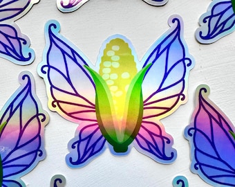 Fairy Corn Holographic Sticker