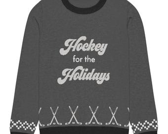 Hockey for the Holidays Knitted crew neck sweater