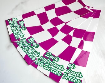 Book Boyfriends are Better Checkered Bookmark