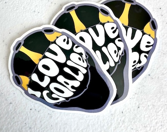I Love Goalies Helmet Sticker