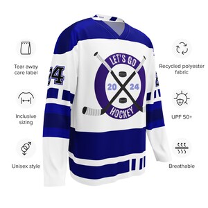 Let’s Go Hockey Customizable Recycled Hockey Style Jersey