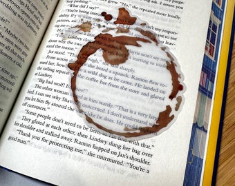 Coffee Ring Transparent Glossy Bookmark