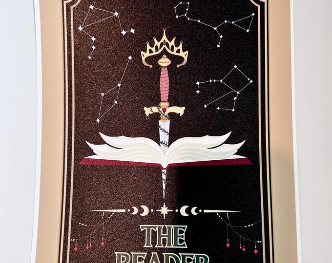 Featured listing image: The Reader Tarot Card Art Print