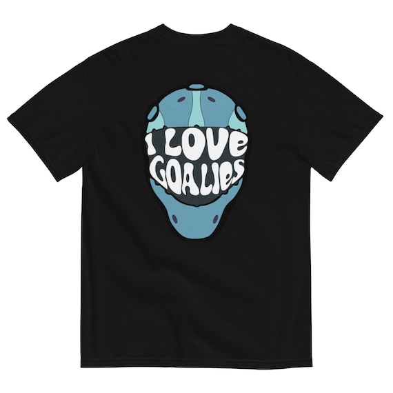 I Love Goalies Unisex Heavyweight Tee | Teal