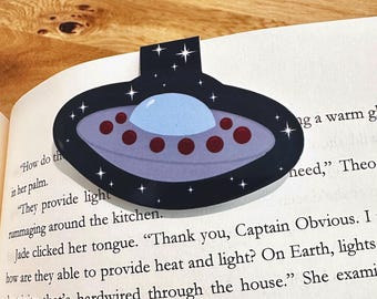 UFO Alien in Space Magnetic Bookmark