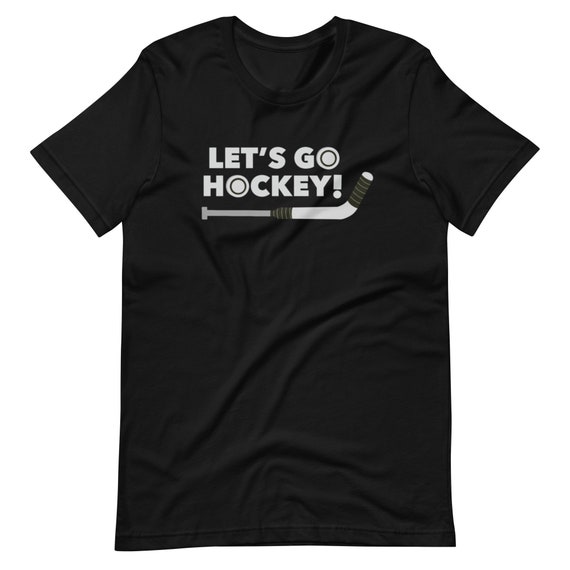 Let’s Go Hockey Goalie Stick Dark Unisex Tee