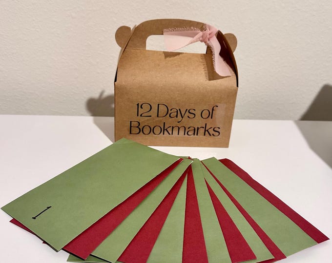 Featured listing image: 12 Days of Bookmarks Holiday Mystery Box