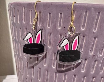 Puck Bunny Acrylic Earrings