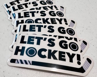Let’s Go Hockey Clear Sticker