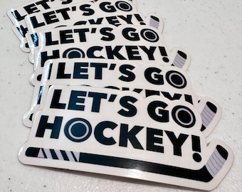 Let’s Go Hockey Clear Sticker