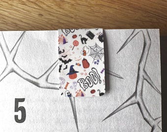 Bookish Halloween Pattern Magnetic Bookmark