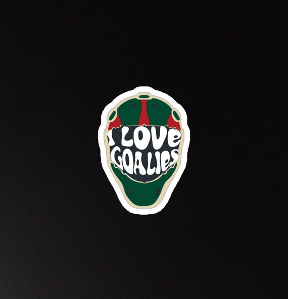 I Love Goalies Magnet | Green and Red