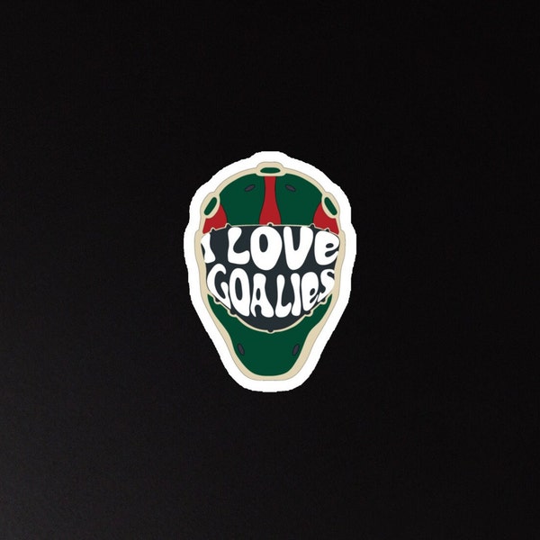 I Love Goalies Magnet | Green and Red