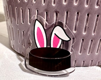 Puck Bunny Acrylic Shoe Charm