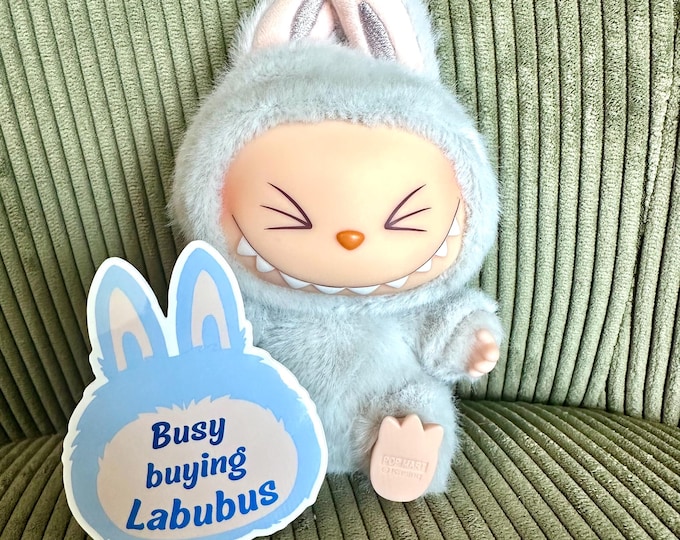 Featured listing image: Busy Buying Labubus Sticker