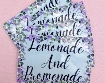 Lemonade and Promenade Glossy Regency Inspired Sticker