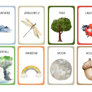 Nature Flashcards for Kids | Montessori Flashcards | Nature Education for Kids | Educational Flashcards for Preschoolers | Nature Learning