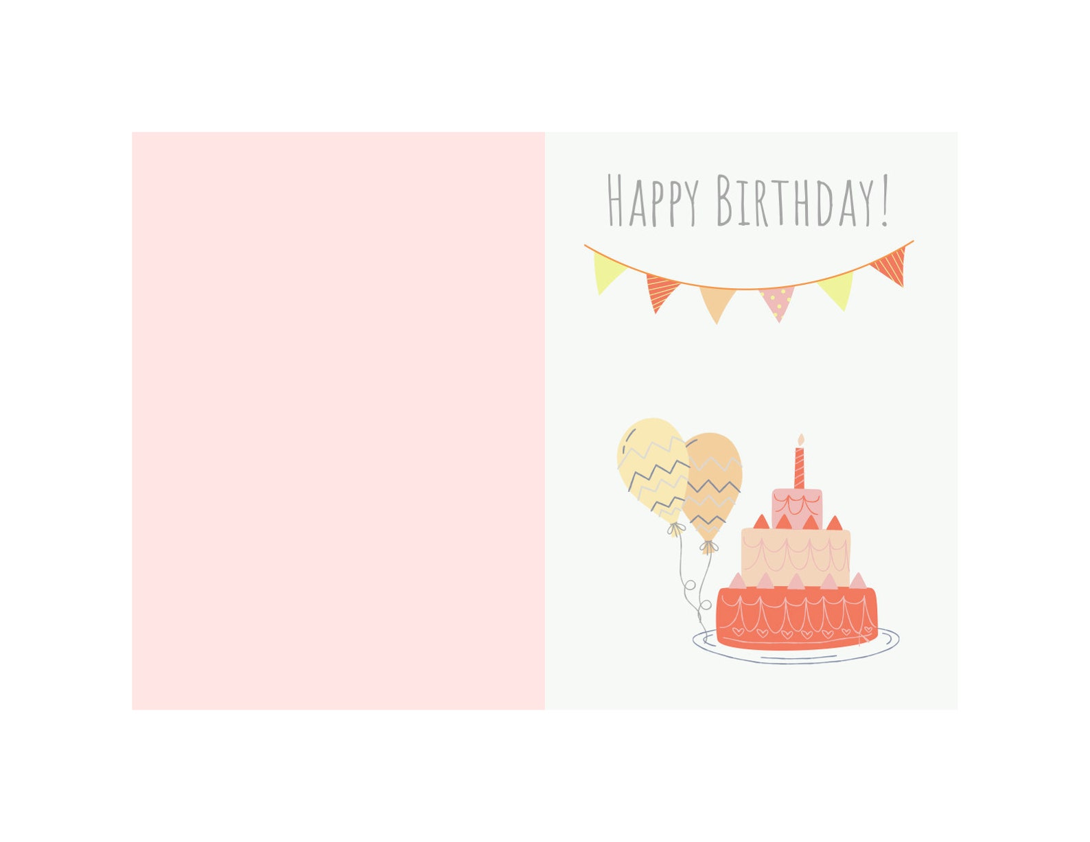 Printable Birthday Card Foldable Card Happy Birthday Card Etsy