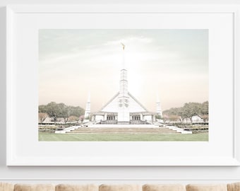 Dallas Texas temple, digital image, modern temple art, lds home decor, dallas temple photo, texas temple, lds wall art, Dallas temple