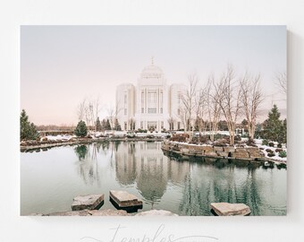 Świątynia LDS w Meridian w stanie Idaho | obraz cyfrowy | artystyczne wykończenie, nowoczesny obraz LDS, wystrój wnętrz LDS | prezenty LDS | wydruk świątyni, sztuka ścienna