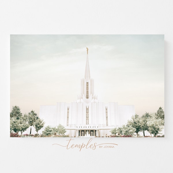 Jordan River LDS temple | UT temple | digital image | LDS printable, minimalist, white | temple gift, gallery | conference | multiple sizes