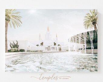 Oakland CA LDS temple, digital image, artistic grainy finish, lds print, lds decor, CA temple photo, lds parent gift, Oakland temple art