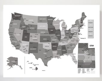 LDS temples map, digital image, USA temples, updated 4.2025, LDS temples, lds temple photo, lds map, printable, temple display, top seller