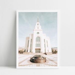 Layton LDS temple, digital image, Layton Utah, lds print, lds home decor, UT temple, wedding gift, Layton temple art