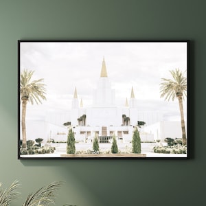 Oakland CA LDS temple, digital image, artistic grainy finish, lds print, lds home decor, modern art, lds Mothers day, Oakland temple art