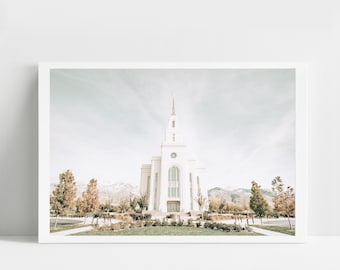 Layton temple image, digital photo, Layton Utah, lds print, lds home decor, UT temple, missionary gift, Layton temple art