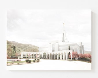 Bountiful temple, digital image, modern artistic finish, LDS Temple Wall Decor