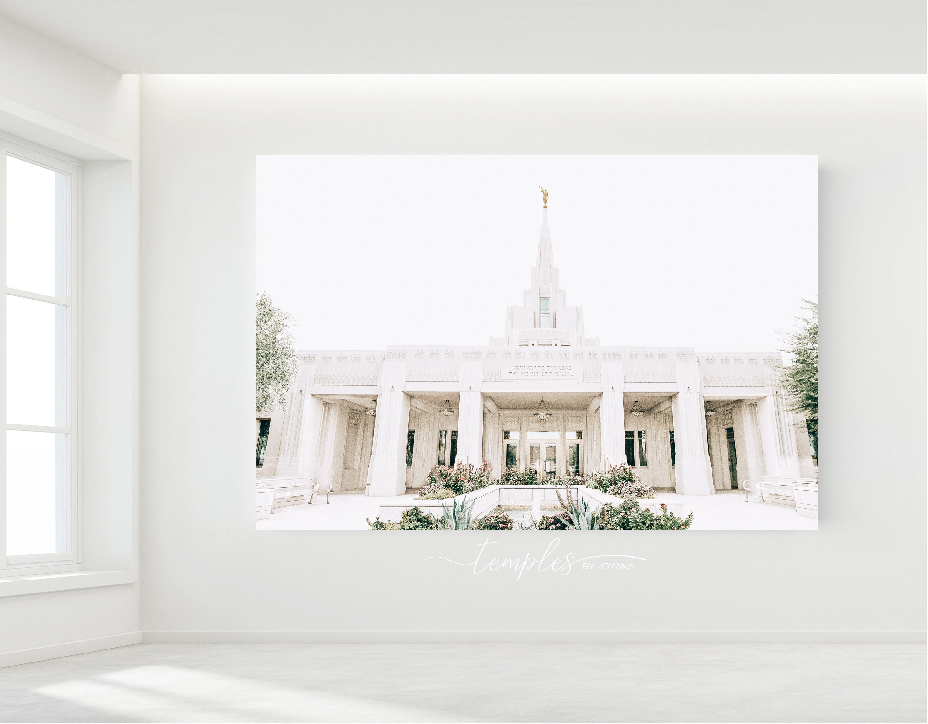 Phoenix Arizona LDS Temple Digital Image LDS Printable, Minimal, White Temple Decor Phoenix ...