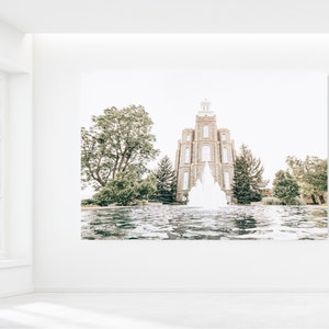 Logan Utah temple, LDS digital art, Utah temple, temple wedding, lds printable, temple image, Logan temple, logan UT, artistic grainy finish