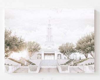 San Antonio TX LDS temple, digital image, artistic grainy finish, lds home deco, lds fathers day gift, San Antonio Temple, temple art
