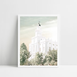 Templo de San Jorge, arte digital SUD, arte del templo de San Jorge, programa de bautismo SUD, templo SUD, fotografía del templo, arte del templo SUD, estado de Utah