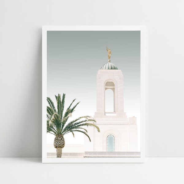 Newport Beach CA LDS temple | temple digital photo, artistic finish | CA lds temple, lds decor | lds fathers day gift | Newport Beach temple