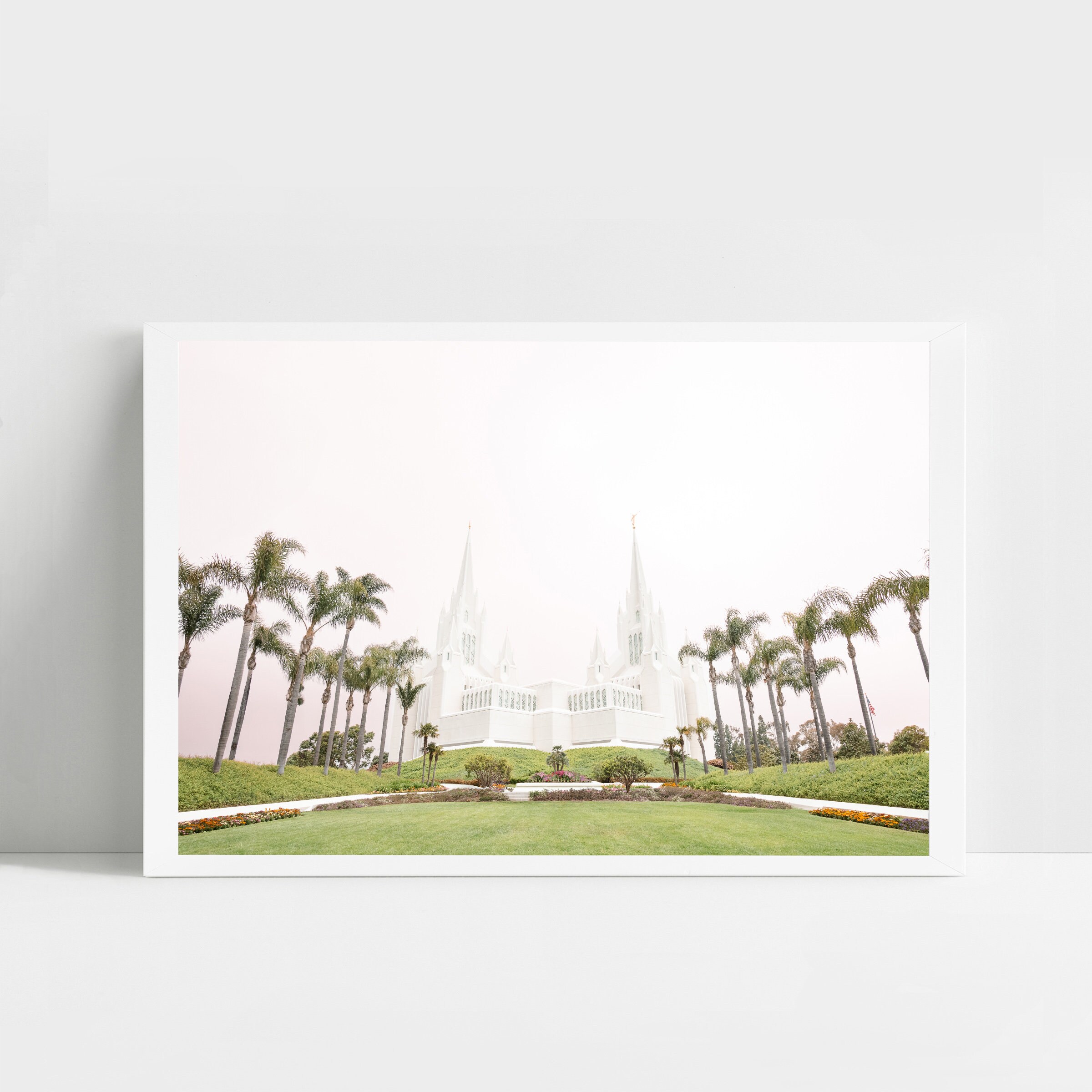 San Diego, LDS temple digital photo, front lawn, temple art, lds decor, temple art, Cali temple, lds gift, RS gift, SanDiego, temple picture