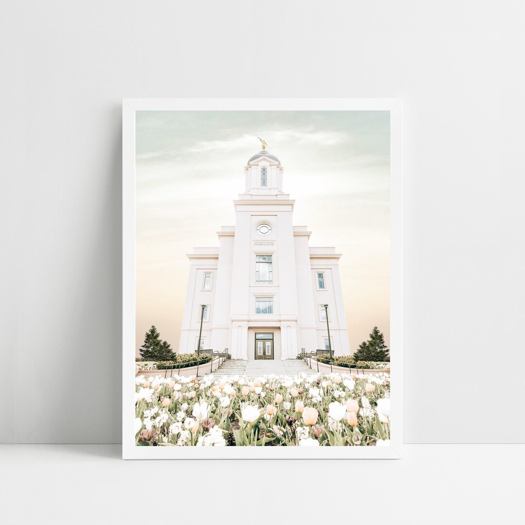 Cedar City Temple Image, Digital Photo, Cedar City Utah, Lds Print, Lds